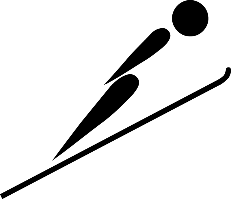 Ski Jumping Skier Stickdatei – Sport