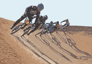 Bmx Racing Cycling Stickdatei