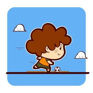Football Sport Boy Stickdatei