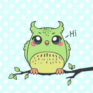 Owl Bird Branch Stickdatei