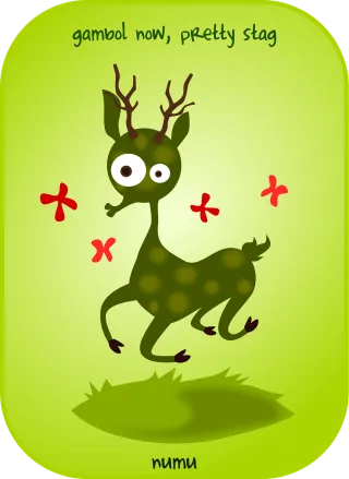 Deer Running Jumping Stickdatei