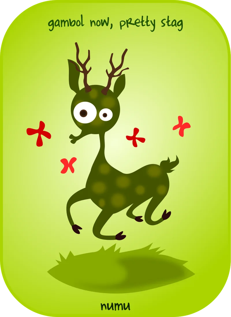 Deer Running Jumping Stickdatei – Sport