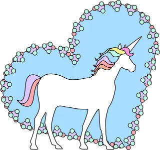 Graphic Unicorn Kawaii Stickdatei