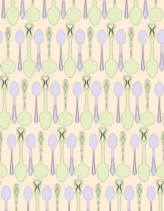 Spoon Pattern Illustrator Stickdatei
