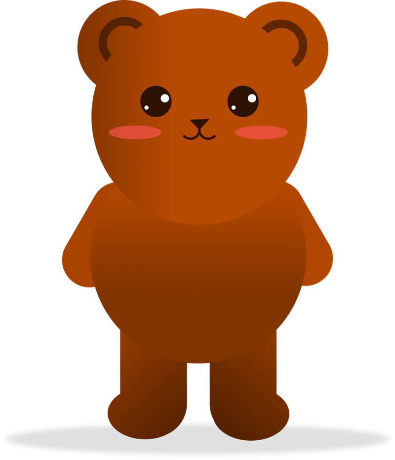 Bear Animal Cartoon Stickdatei – Kinder