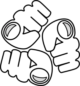 Fist Logo Aggression Stickdatei