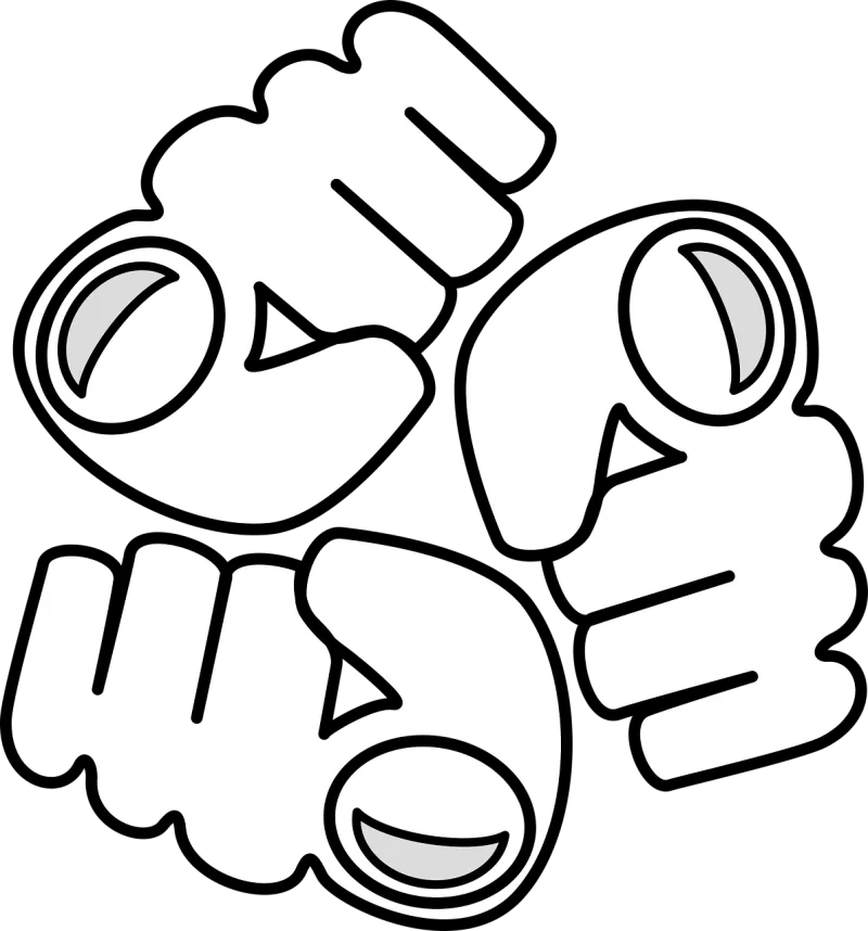 Fist Logo Aggression Stickdatei – Sport