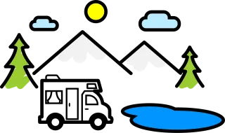 Vacations Caravan Nature Stickdatei