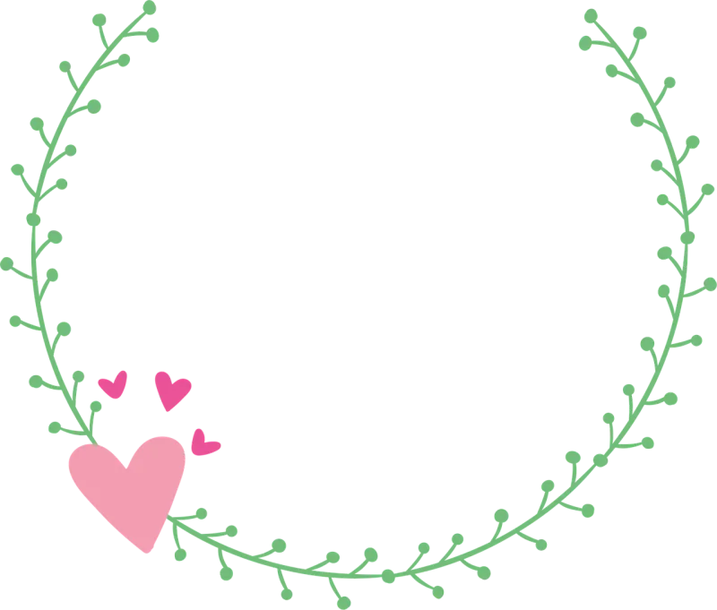 Wreath Laurel wreath Wedding Stickdatei – Herzen & Liebe