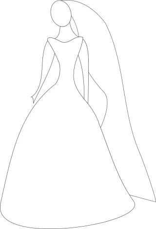 Bride Wedding Dress Stickdatei