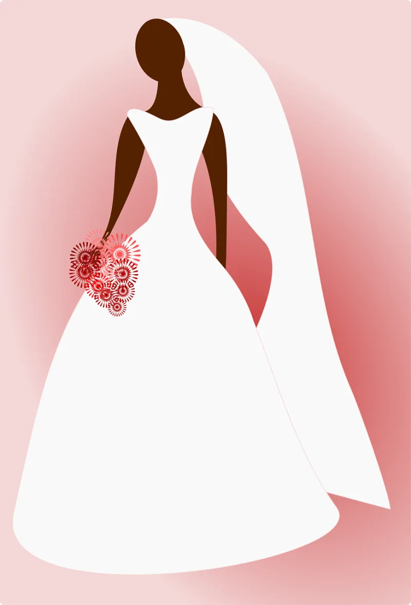 Bride Wedding Woman Stickdatei – Herzen & Liebe