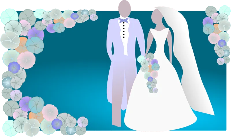 Wedding Bride Flower background Stickdatei – Herzen & Liebe