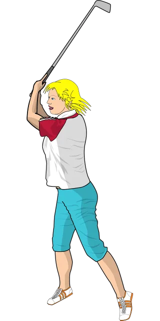Golfer Swing Player Stickdatei