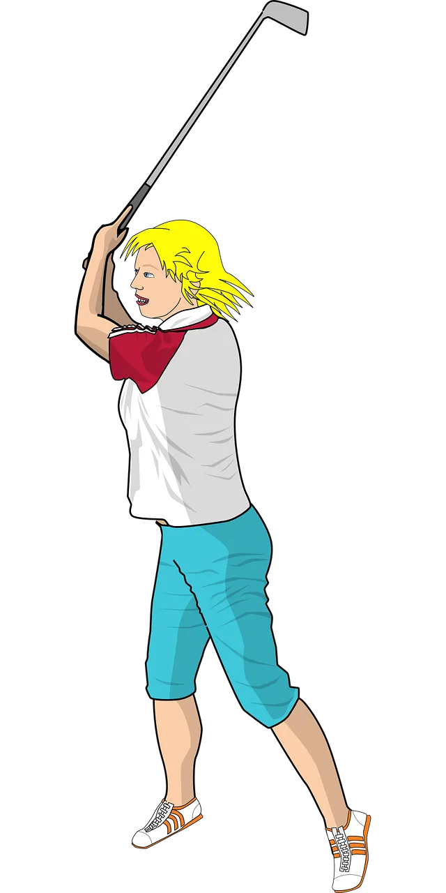 Golfer Swing Player Stickdatei – Sport