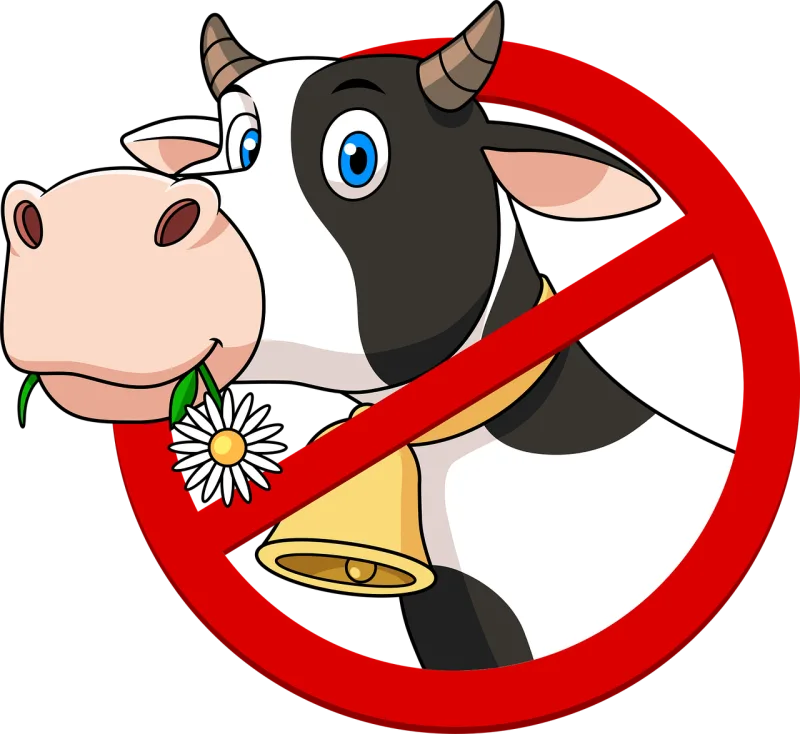 Cow Vegan Animal Stickdatei – Blumen