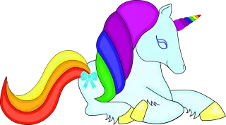 Unicorn Rainbow Cute Stickdatei – Kinder