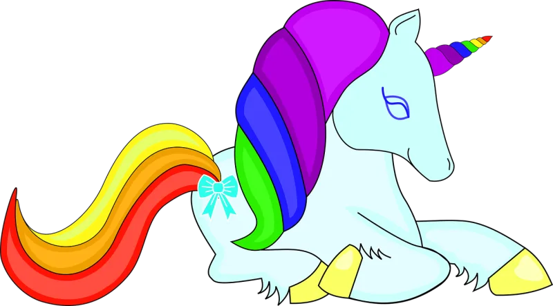 Unicorn Rainbow Cute Stickdatei – Kinder
