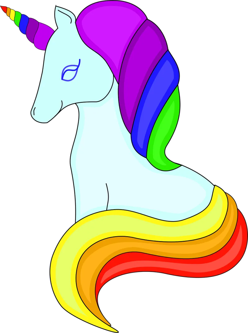 Unicorn Rainbow Cute Stickdatei – Kinder