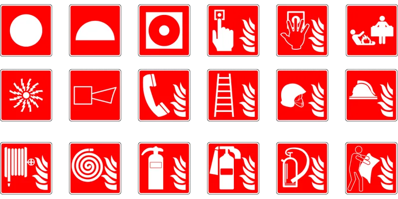 Symbols Emergency Fire Stickdatei – Fahrzeuge