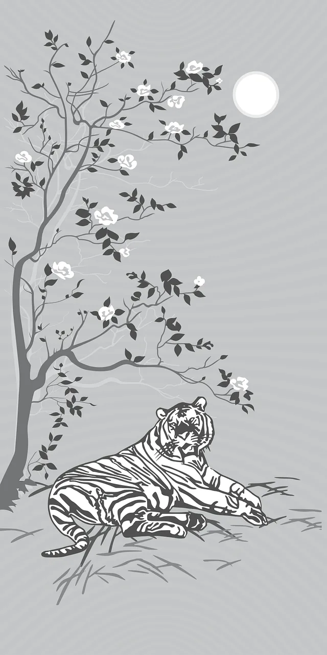 Asian Nature Design Stickdatei – Natur