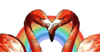 Flamingo Rainbow Love Stickdatei