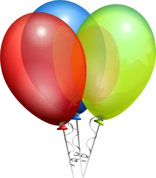 Balloons Party Color Stickdatei