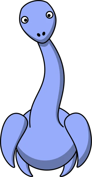 Dinosaur Blue Cute Stickdatei