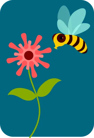 Bee Flower Insect Stickdatei