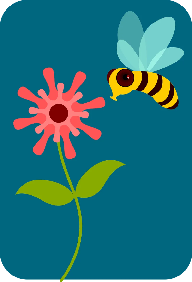 Bee Flower Insect Stickdatei – Tiere