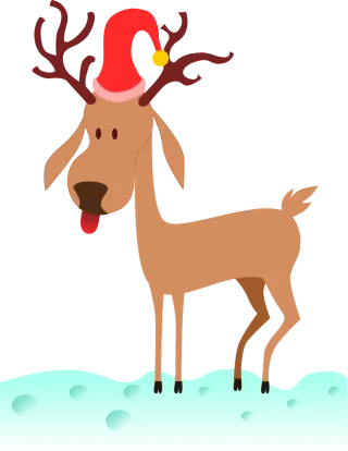 Reindeer Christmas Fly Stickdatei
