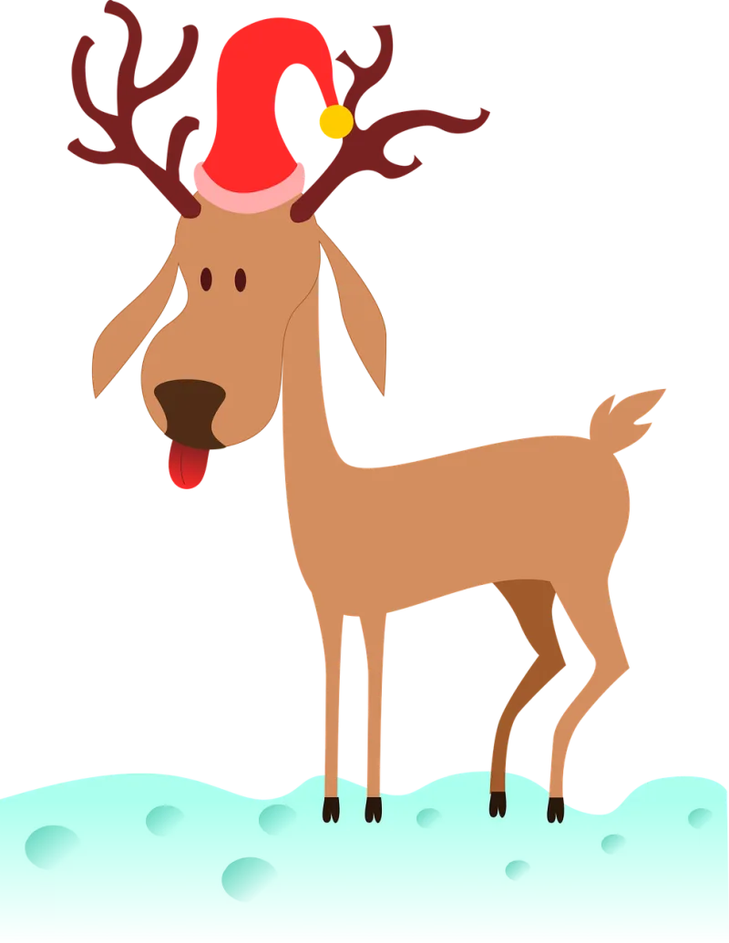 Reindeer Christmas Fly Stickdatei – Weihnachten