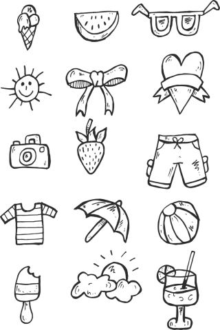 The sun Holiday Icon Stickdatei