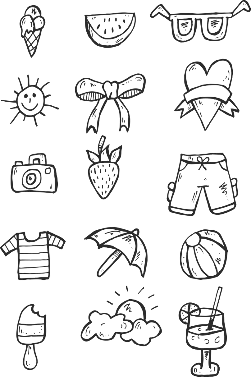 The sun Holiday Icon Stickdatei – Natur