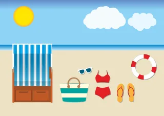 Beach Beach chair Baltic sea Stickdatei