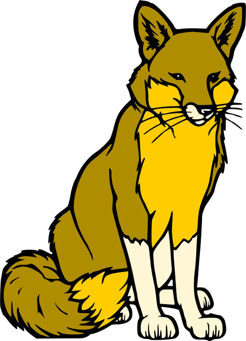Fox Wild Sitting Stickdatei – Tiere