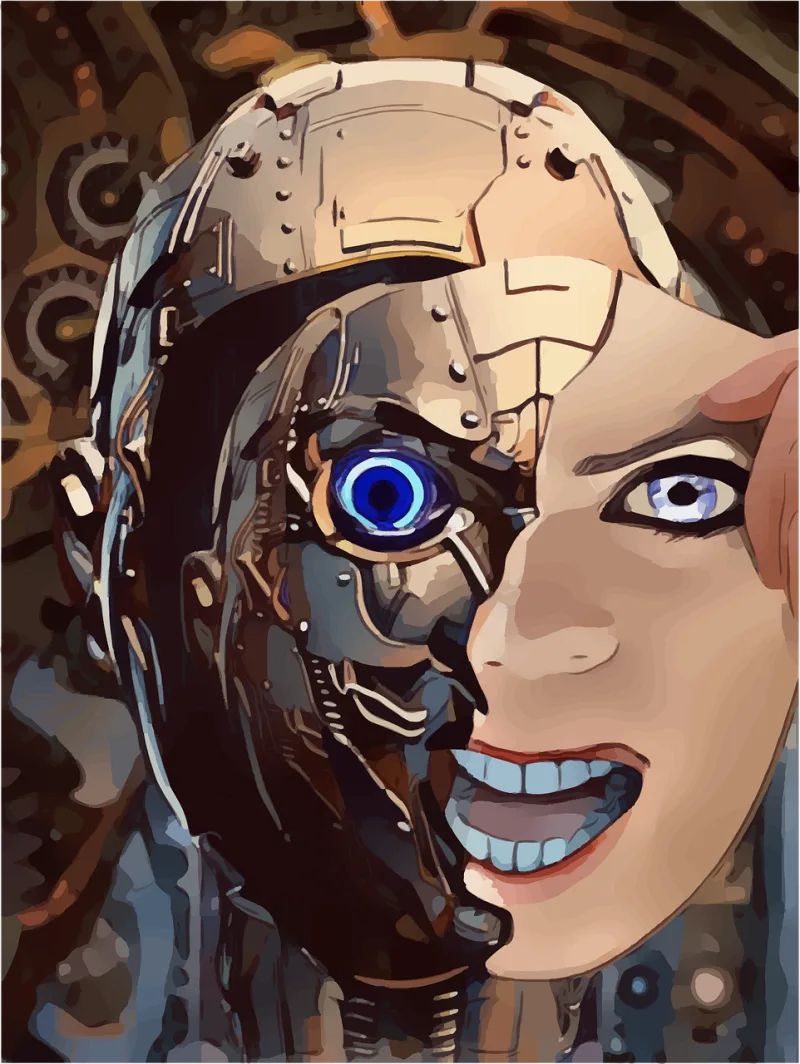Human Robot Cyborg Stickdatei – Kinder