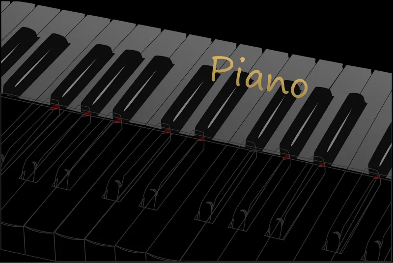 Piano Keyboard Musical instrument Stickdatei – Musik