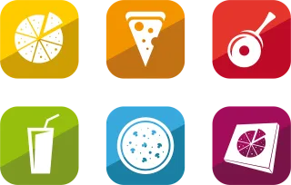 Pizza Food Lunch Stickdatei