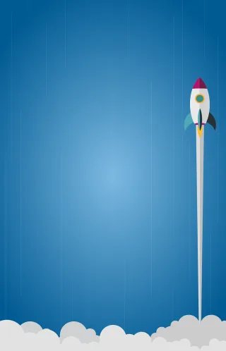 Rocket Clouds Steam Stickdatei