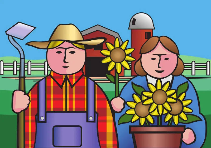 Farmer Wife Agriculture Stickdatei – Blumen