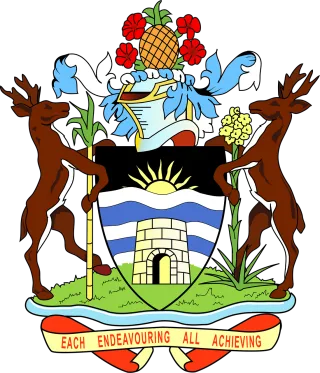 Coat Arms Antigua Stickdatei