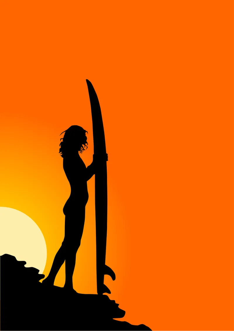 Woman Silhouette Sun Stickdatei – Sport