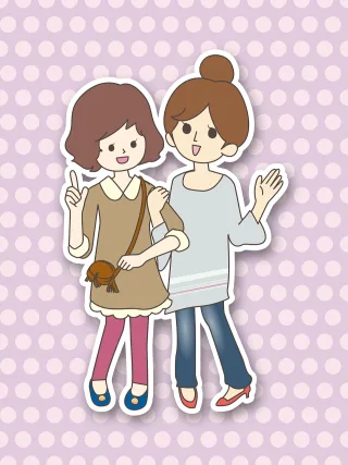 Girls Women Friends Stickdatei