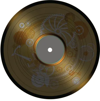 Disk Gold Metal Stickdatei – Musik