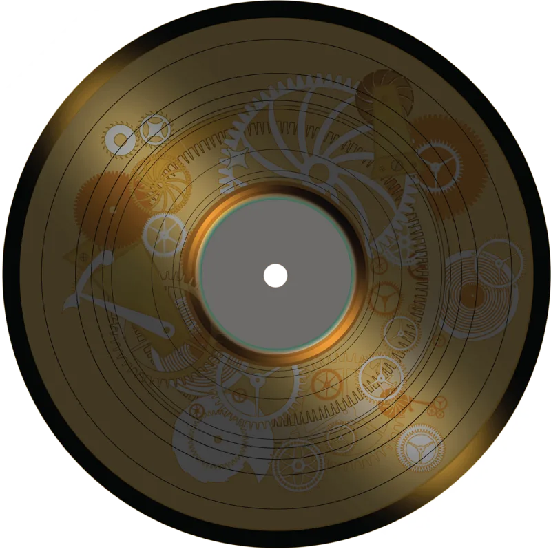 Disk Gold Metal Stickdatei – Musik