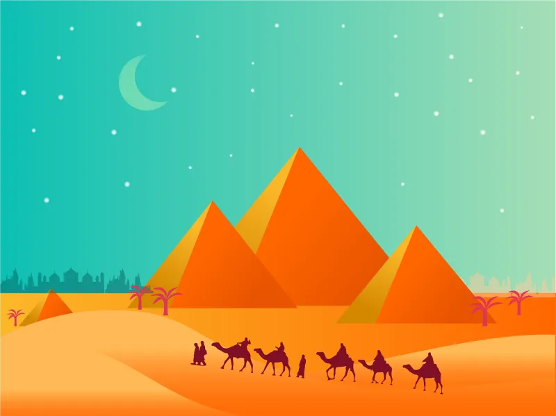 Pyramid Nature Desert Stickdatei – Natur