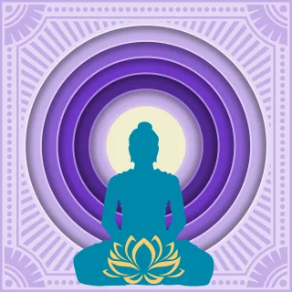 Mandala Buddha Zentangle art Stickdatei – Blumen