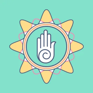 Ahimsa Symbol Hand Stickdatei