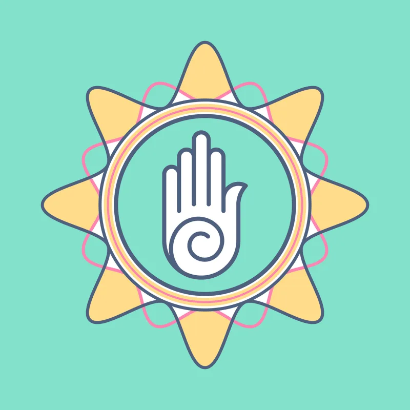 Ahimsa Symbol Hand Stickdatei – Sport