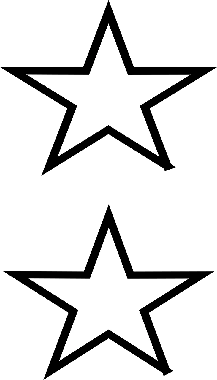 Stars Shape Black Stickdatei – Natur